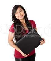 school girl with black folder