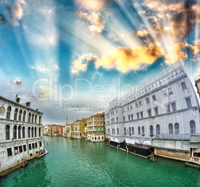 Buildings of Venice along Grand Canal