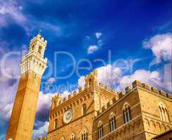 Siena, Italy. Beautiful view of Piazza del Campo