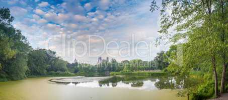 Stunning panoramic view of Central Park in June - New York City