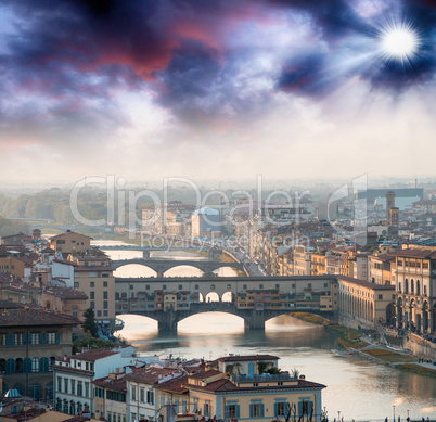 Ponte Vecchio and Florence Buildings, Italy