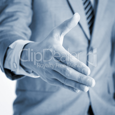 Businessman offer hand shake