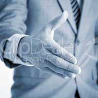 Businessman offer hand shake