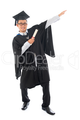 Asian college student grad