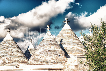 Trulli in the southern Italian town of Alberobello, Apulia, Ital