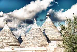 Trulli in the southern Italian town of Alberobello, Apulia, Ital