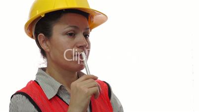 Minority Construction Worker Daydreams