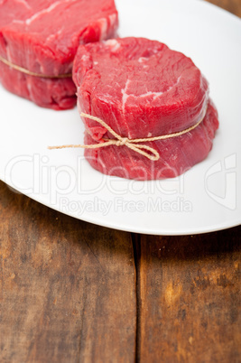 raw beef filet mignon