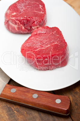 raw beef filet mignon