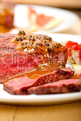 green peppercorn beef filet mignon