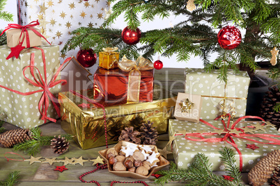 many parcel under christmas tree