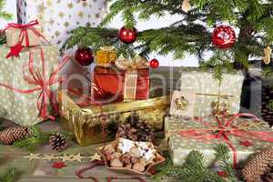 many parcel under christmas tree