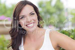 Pretty Mixed Race Girl Portrait Outdoors