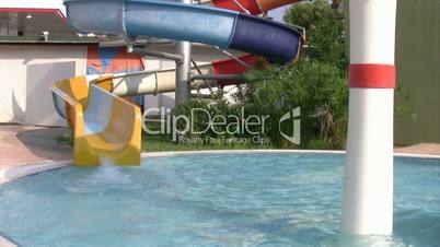 Aqua park water slide