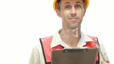 Male Construction Inspector Smiling