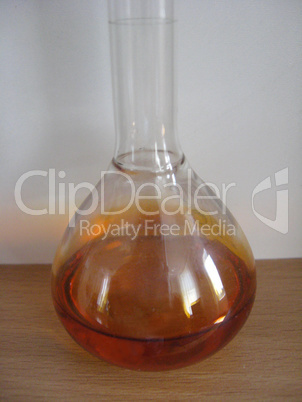sample of oil in a flask