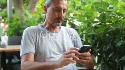 Man Using a Smart phone