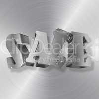 Sale, Metal Letters