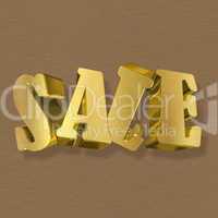 Sale, Gold Metal Letters