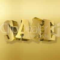 Sale, Gold Metal Letters