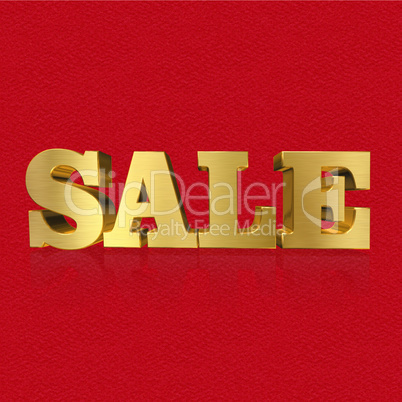 Sale, Gold Metal Letters