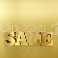 Sale, Gold Metal Letters