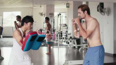 26of29 Man training, practicing, gym, kick-boxing, kickboxing, sports, martial arts