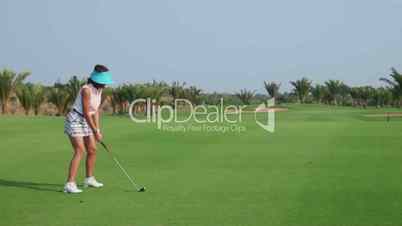 11of30 Portrait of woman, people playing in golf club, sports