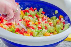 Frischer Paprika Salat Mix