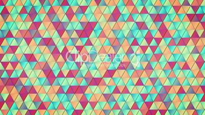 geometric pattern of colorful triangles loop