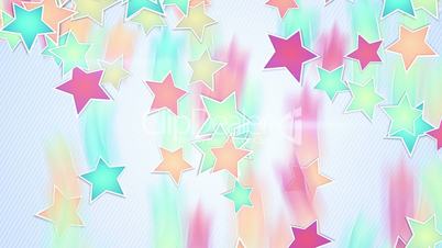 multicolor stars falling loopable background