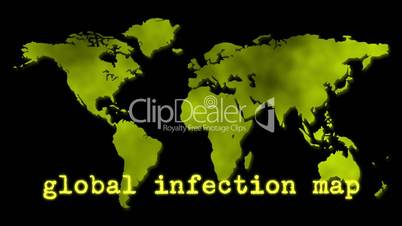 Yellow Global Infection Map Epidemic