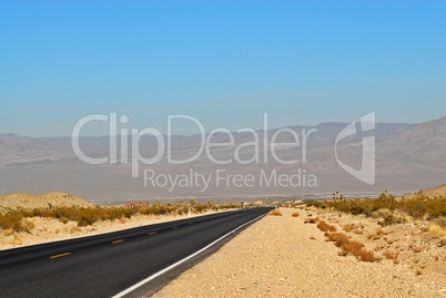 Empty road in desert