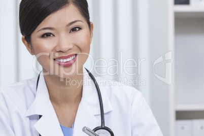 Chinese Female Woman Hospital Doctor Hospital Office