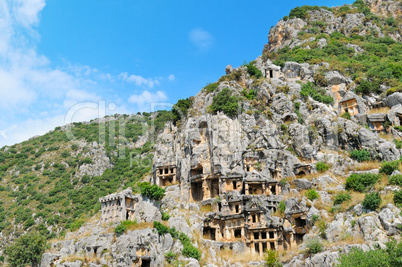 lycian tombs in Demre (Myra), Turkey