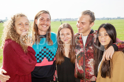 Group of young people in the park