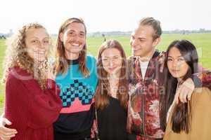 Group of young people in the park