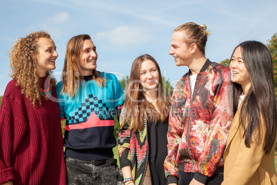 Group of young people in the park