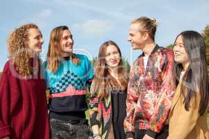 Group of young people in the park