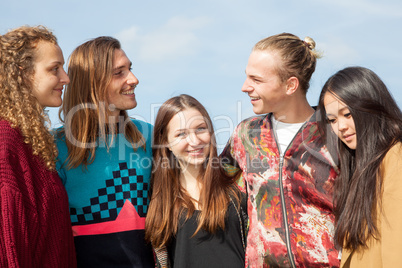 Group of young people in the park