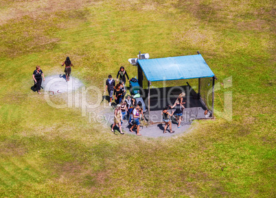 QUEENSLAND, AUSTRALIA - JULY 23, 2010: Tourists enjoy countrysid