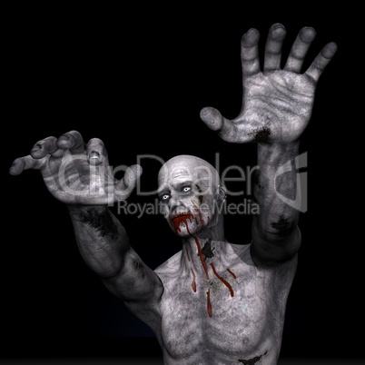 Zombie for Halloween - 3D render