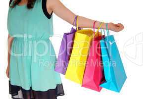 Girl holding shopping bag's.