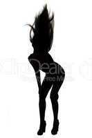 Photo of silhouette sexy dancing girl