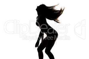 Image of silhouette sexy dancing girl