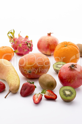 A variety of fruit.