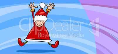 santa claus greeting card cartoon