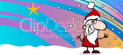 santa claus greeting card cartoon