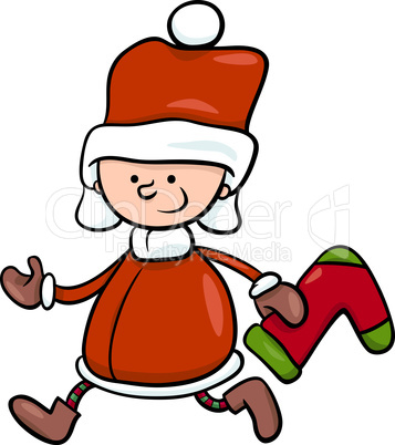 santa claus boy cartoon illustration