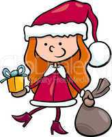 santa claus kid cartoon illustration